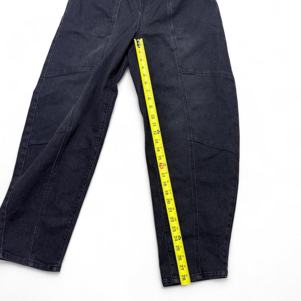 Black Barrel Leg Jeans Madden NYC Front Seam Balloon Pants Skater Grunge Size M - Picture 5 of 8